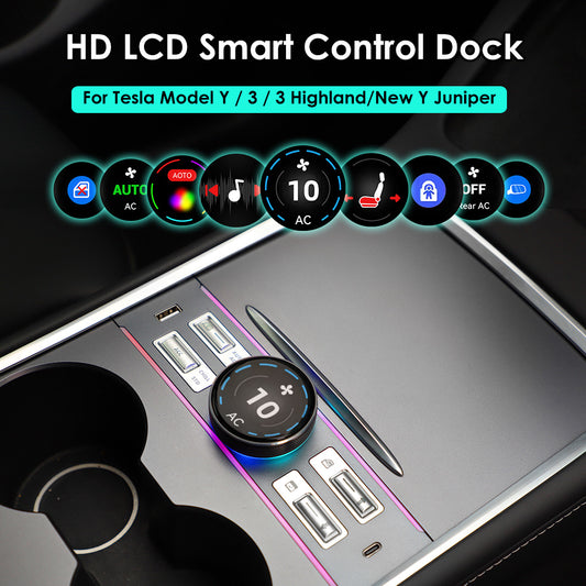 Smart LCD Digital Dashboard Display for Tesla Model 3 & Model Y – Intelligent IPS Instrument Cluster with CarPlay & Android Auto
