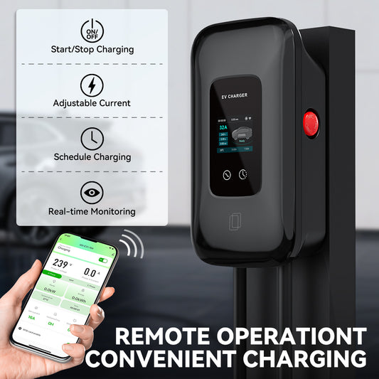 GoOcean Smart 7kW EV Home Charging Station – WiFi Wallbox Charger | Type 2, App Control & IP66 Waterproof