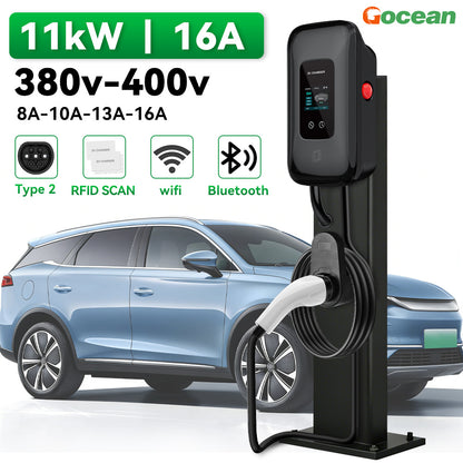 GoOcean Smart 7kW EV Home Charging Station – WiFi Wallbox Charger | Type 2, App Control & IP66 Waterproof